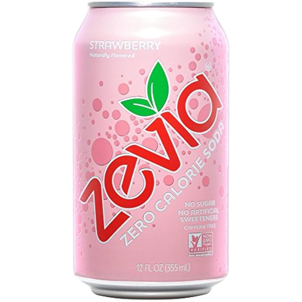 Zevia Zero Soft Drinks Calorie Soda, Strawberry, Naturally