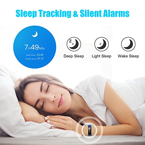 Letsfit Fitness Tracker HR, Activity Tracker Watch with Heart Rate Monitor, IP67 Water Resistant Smart Bracelet with Calorie Counter Pedometer Watch for Android and iOS