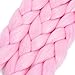 CCmargue Jumbo Braiding Hair 3pcs Pink Kanekalon Braids Hair Pure Color Ombre Braiding hair (3pcs, pink)