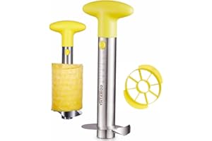 Pineapple Cutter Tool, Pineapple Corer and Slicer Tool Combo [Reinforced Sharp Blades & Heavy Duty & Durable ], Pineapple Cut