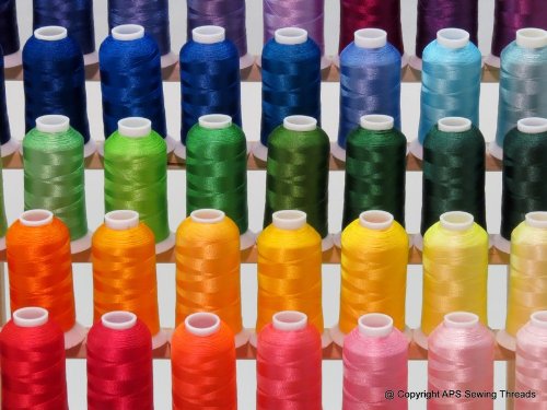 ThreadNanny New Brother 63 Colors Embroidery Thread Set 1100yards 40wt Polyester Threads from