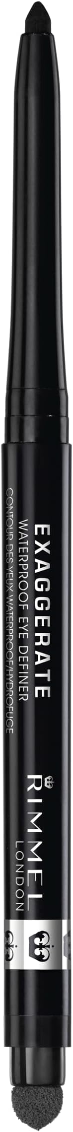 Rimmel Exaggerate Waterproof Eye Definer Blackest Black - Eyeliner Pencil
