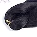 Dingxiu (3Packs,24inch) Ombre Braiding Hair Extensions Afro Jumbo Braids Synthetic Fiber Hair Two Tone Twist Braiding hair 100g/Pack (Black-Dark Blue)