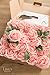 Ling's moment Artificial Flowers 50pcs Real Looking Pink Fake Roses w/Stem for DIY Wedding Bouquets Centerpieces Bridal Shower Party Home Decorations
