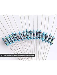 Kit de resistencia 1   surtido Elegoo, 17 valores, 0 Ohm 1 M Ohm (525 unidades)