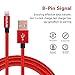 iPhone Charger Cable,Youruiqi Lightning Cable,3 PACK 3ft 6ft 10ft Nylon Braided 8Pin Lightning to High Speed Charging USB Cable Cord for iPhone 7/7 Plus/6/6s/6 Plus/6s Plus/5/5s/5c/SE(3PCS Red)
