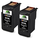 JARBO Remanufactured for Canon PG-241XL Ink Cartridge High Yield, 2 Tri-Color, Compatible for Canon PIXMA MG3520 MG3620 MG2220 MG3220 MG3522 MG3222 MG2120 MG4120 MX472 MX452 MX522 MX532 MX392