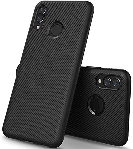 Fablue® [360 Degree Protection] [Scratch Resistant] Premium Flexible Soft Anti Slip TPU Case Shockproof Protection Case Back Cover for Huawei Honor 8X (Black)