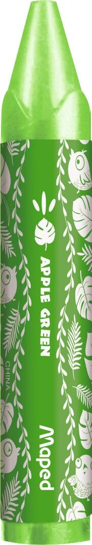 Maped - Maxi-Wachsmalstifte JUNGLE FEVER JUMBO- Kinderwachsstifte - Wachsmalkreiden für Babys ab 1 Jahr - Dreieckige Form - Erster Jumbo-Wachsmalstift - Kartonschachtel mit 12 Jumbo-Wachsmalstifte 5