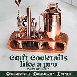 Mixology Bartender Kit: 10-Piece Bar Tool Set with