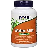 NOW Supplements, Water Out With Standardized Uva Ursi, Dandelion, Potassium and Vitamin B-6, 100 Veg Capsules