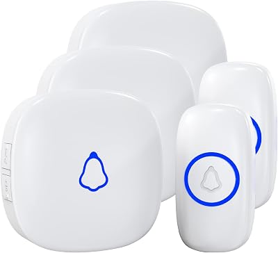 SECRUI Wireless Doorbell 3 Plug Receiver 52 Chimes 1000 ft Waterproof