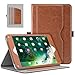 MoKo Case Fit iPad 9.7 5th/6th Generation - Slim Folding Stand Folio Cover Case Fit Apple iPad 9.7 Inch 2018/2017 with Document Card Slots, Multiple Viewing Angles, Brown