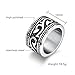 Molike Jewelry Stainless Steel Retro Punk Rock Vintage Wide 14mm Mens Ring Totem design, Size 7-12
