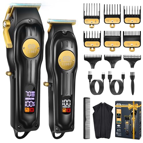 CIICII Men's Hair Clipper and Hair Machine Kit, Professional Wireless Hair Clipper for Hair Cutting (USB Rechargeable Adjustable Beard & Trimmer) Hair Clipper for Home Salon
