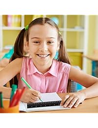 Regla de plástico recta de 4 paquetes de herramientas de medición para estudiante, escuela, oficina, Negro 12 pulgadas