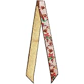 JERLA 100% Mulberry silk Scarf Bag scarf Head Hair Ribbon Handbag Handle wrap Tie Bundle Scarf Neckerchief Scarf for women