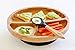 Avanchy Toddler Baby Plates Divided Bamboo, Suction for Babies Kids Toddler Food with Silicone Spoon for Feeding, Yellow