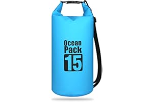 Waterproof Dry Bag, Floating Waterproof Sack with Adjustable Shoulder Strap & Reinforced Buckles, Leakproof Dry Bag for Swimm