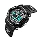 LIGE Electronic Led Display Analog Digital Sport Watch Black