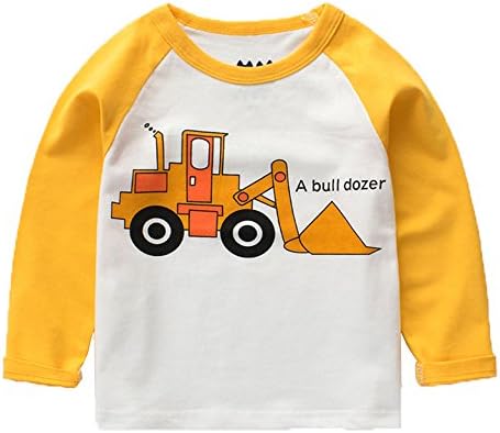 Ubeiyi Little Boys Cotton Long Sleeve T-shirt Toddler Cartoon Tee