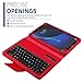 Galaxy Tab A 10.1 Case SM-T580/SM-T585 Keyboard Wireless Detachable Keyboard Magnetic Folio with Auto Sleep/Wake Multi-Angle Stand Slim Leather Protective Cover 2016 (Red)