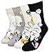 JJMax Women's Sweet Animal Cotton Blend Socks Set, Toe Tummy Kitties, One Size