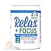 Relax + Focus Stress & Anxiety Relief Powder for Natural Calm & Mental Focus, Relaxation Supplement of Herbs, Vitamins, Protein Powder, Ashwagandha, L-Theanine, 21 Servings by Zen Balance