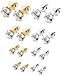 ORAZIO 8 Pairs Stainless Steel Stud Earrings For Mens Womens Clear Round Cubic Zirconia Inlaid, 3mm-6mm