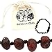 Baltic Amber Teething Bracelet/Teething Anklet For Babies, Toddlers & Kids (Unisex, Raw Unpolished Cherry, 5.5