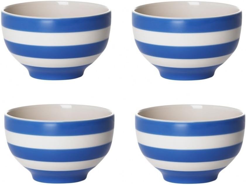 Cornishware Blue and White Stripe Set of 4 Rice Bowls Amazon.co.uk