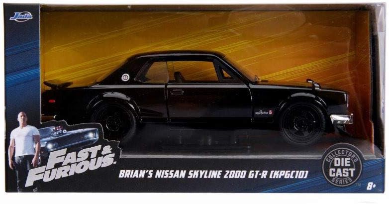 Jada JA99602 1:32 Brian's 1971 Skyline 2000 GT-R-Black, ca. 13 cm - Image 5