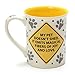 Enesco Our Name is Mud Caution Pet Hair Stoneware Mug, 16 oz, Yellow