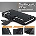 FFtopug GalFFtopurooCASE Prestige Detachable Leather PU Flip Wallet Case Folio Stand Cover, Detachable Lightwight Shell, Black (NOT Compatible with S7 Edge)