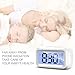 Alarm Clock Digital Large LCD Display Battery Operated Modern Portable Morning Sensor Smart Snooze Back-Light Multi-Function Clock Time Date Month Temperature for Office Bedroom Dormitory (White)