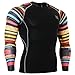 Fixgear Sports Mens Womens Under Compression Armour Running Base layer Printed Long Sleeve S~4XL
