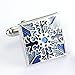 FB Blue Color Polish Stainless Steel Cufflinks for Gentleman Father's Day Gift Choince
