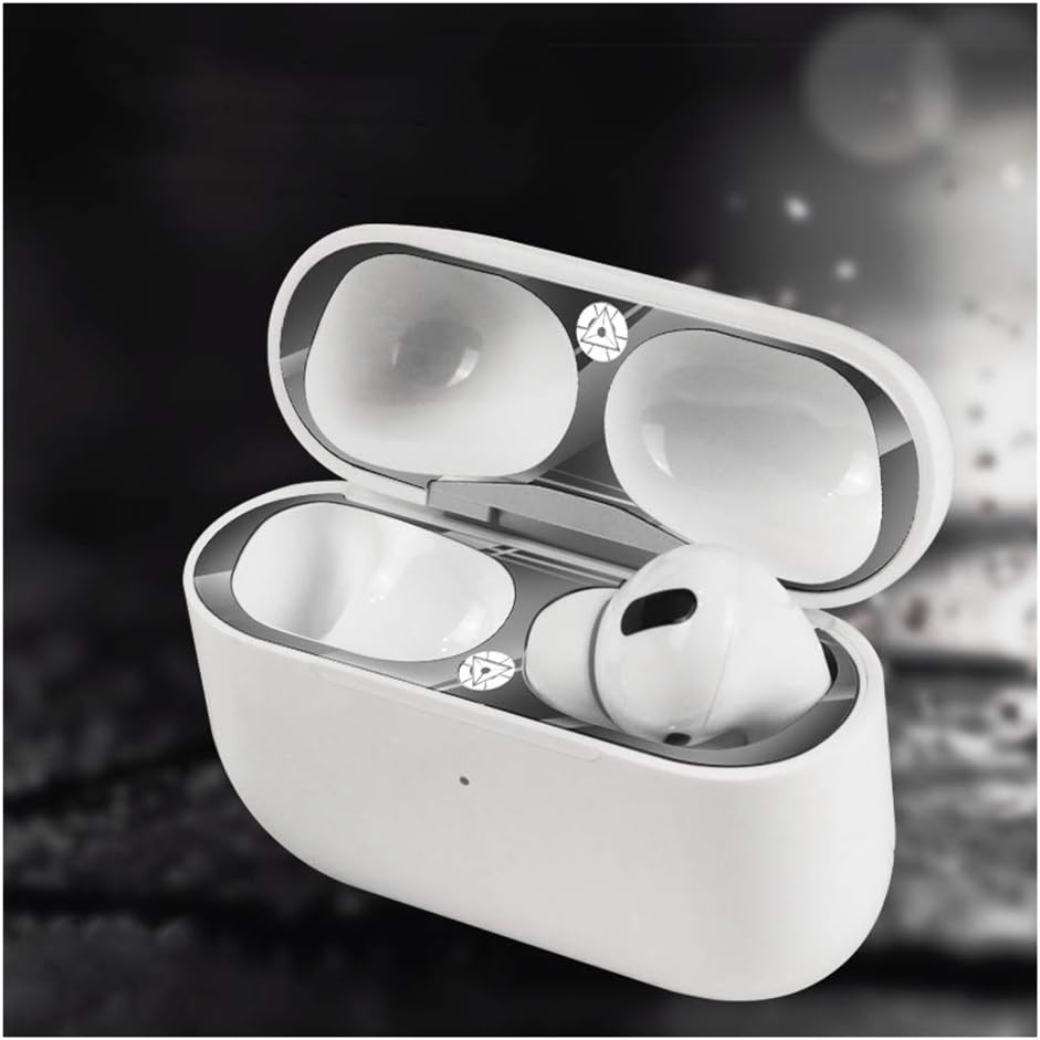 Dust Guard Compatible with AirPods Pro Case（Ark Reactor） Dust - Proof Film, Ultra Slim, Protect from Iron/Metal Shavings，Dust-Proof Film for AirPods Pro Charging Case (Silver-Reactor)