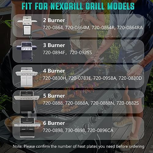 Unidanho 2 Burner Gas Grill Replacement Parts for Nexgrill 720-0830H 720-0864 720-0830A 720-0864 720-0888 720-0958A Flavorizer Bars Flame Tamers Igniters Kits