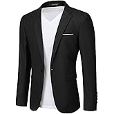 Cloudstyle Men's Suit Jacket One Button Slim Fit Sport Coat Business Daily Blazer
