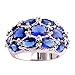Psiroy Women's 925 Sterling Silver 7.75cttw Sapphire Quartz Filled Ring
