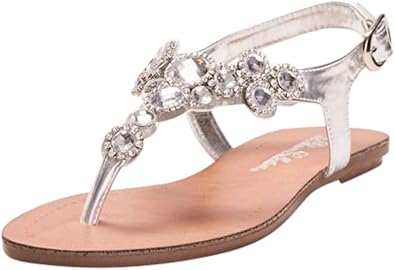 Crystal t strap sandals Clearance
