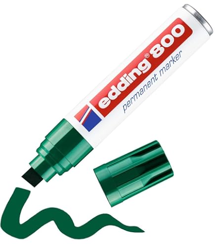 Edding 800 Permanent Marker - Black - 5 Pens - 4-12 Mm Chisel Tip