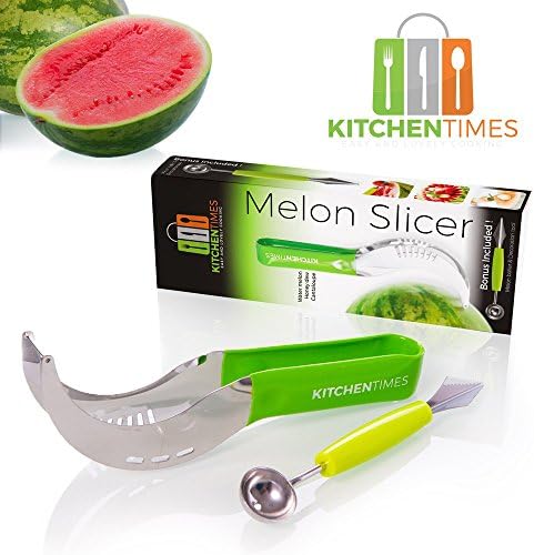 Best Watermelon Slicer &amp; Corer – As Seen On TV – Kitchen Tool For Home Cooks &amp; Professional Chefs –Watermelons, Honeymelon &amp; Cantaloupe Cutter + Extra Bonus Melon Baller!