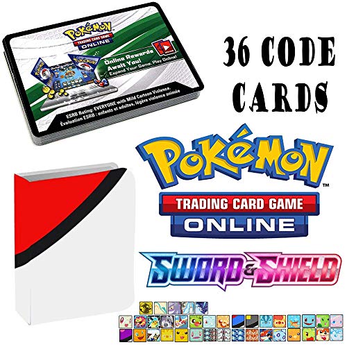Totem World 36 Pokemon Sword and Shield Booster Pack Online Code Cards TCGO with a Totem Mini Binder