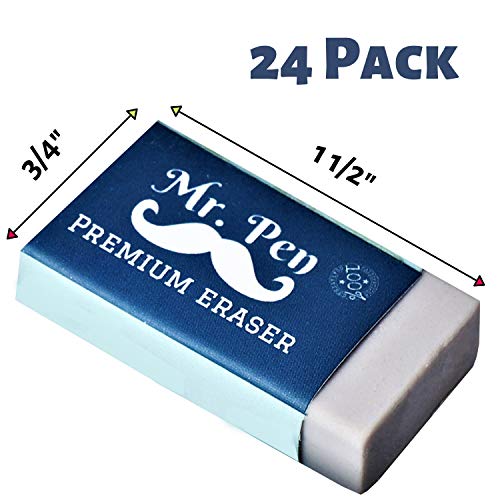 Mr. Pen- Erasers, Pack of 24, Premium Eraser, Pencil Erasers, White Eraser, School Supplies, Eraser  - //medicalbooks.filipinodoctors.org