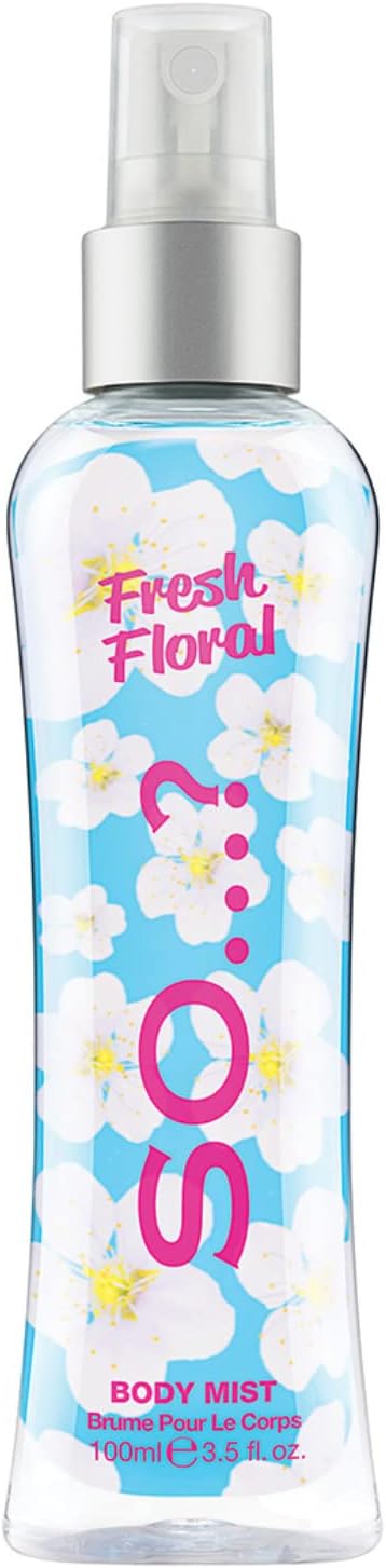 So? Womens Fresh Floral Body Mist Fragrance Spray 100ml Vegan Cruelty Free