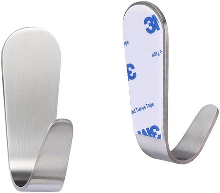 6 Self Adhesive 3kg Towel Hook Towel Robe Hook Over The Door Hook Coat Hooks Wall Mount Towel Holder Tea Towel Hook Holder Without Drilling Adhesive Bathroom Hook