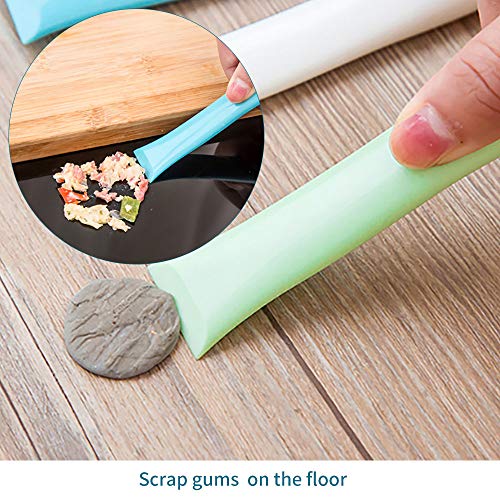 HouseHoo Cleaning Plastic Scraping Tool, Multipurpose Stiff Thumb Scraper Scratch Label Floor Cleaning Scraper Scraper Gum Scraper Bottle Opener, Kitchen Plastic Scraper, Gum Scraper Label Scraper