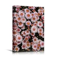 Canvas Wall Art Pink Petals Colorful Farmhouse/Country Floral Multicolor Patterns Photography - 12x18 inches